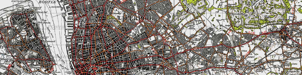 Old map of Tuebrook in 1947