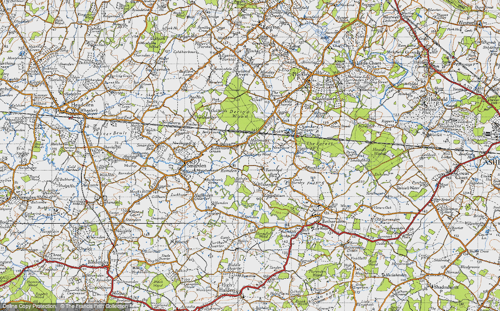 Old Map of Tuesnoad, 1940 in 1940