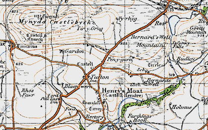 Old map of Bernard's Well in 1946