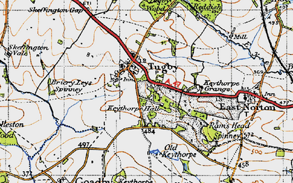 Old map of Tugby in 1946