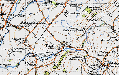 Old map of Tugford in 1947
