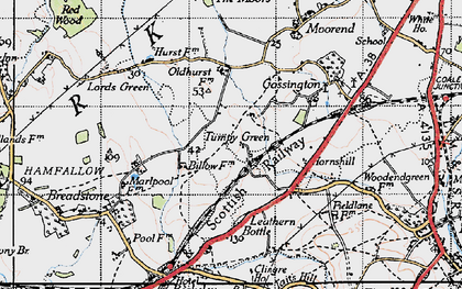 Old map of Tumpy Green in 1946