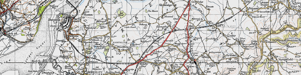 Old map of Tumpy Green in 1946