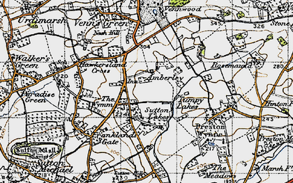 Old map of Tumpy Lakes in 1947