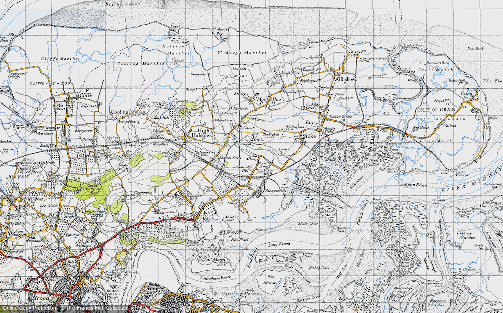 Old Map of Tunbridge Hill, 1946 in 1946