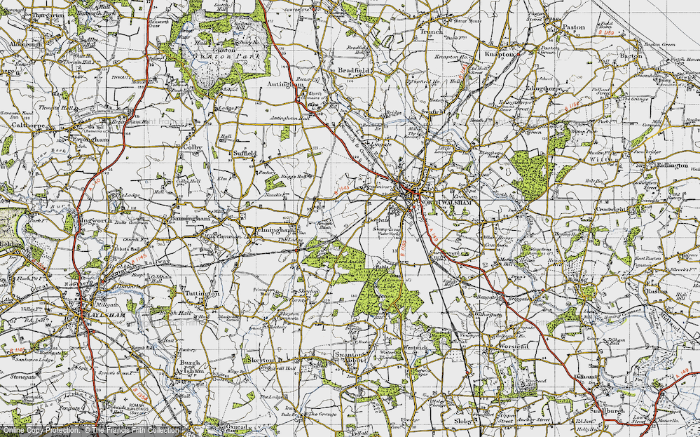 Old Map of Tungate, 1945 in 1945