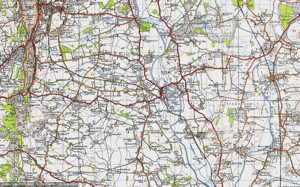 Old Map of Tunnel Hill, 1947 in 1947