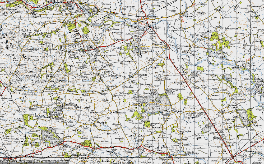 Old Map of Historic Map covering Wintylow in 1947
