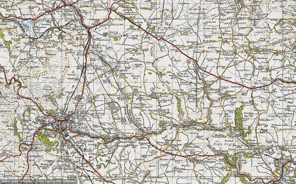 Old Map of Tunstead, 1947 in 1947