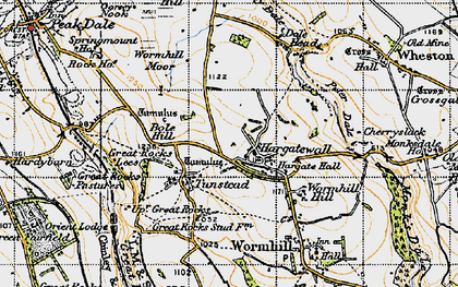 Old map of Tunstead in 1947
