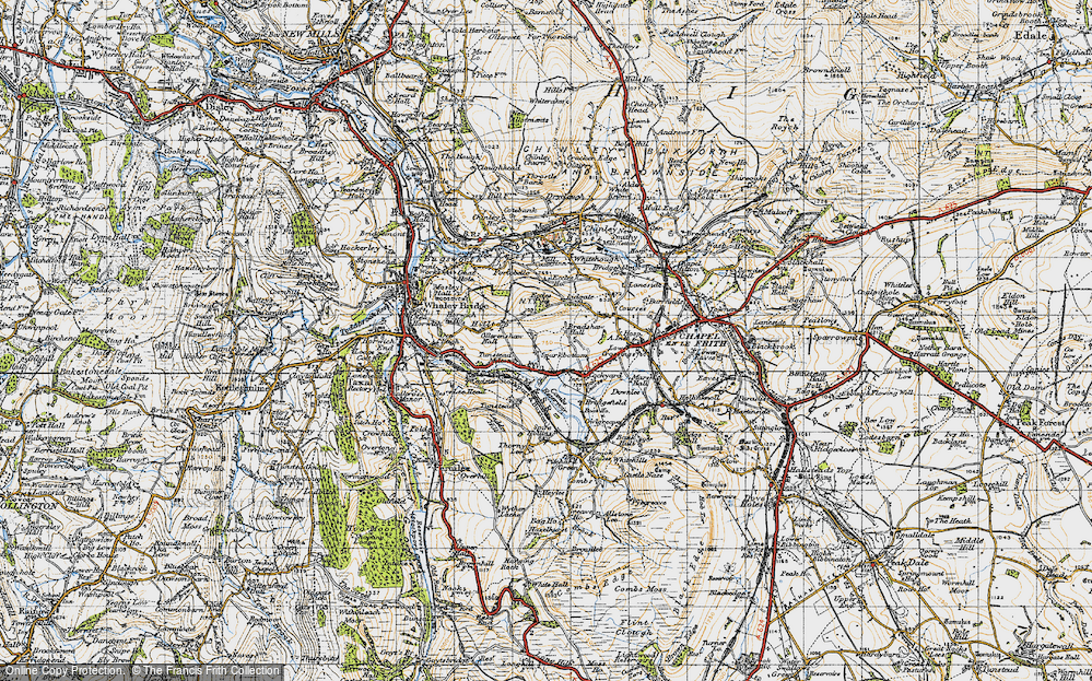 Old Map of Tunstead Milton, 1947 in 1947