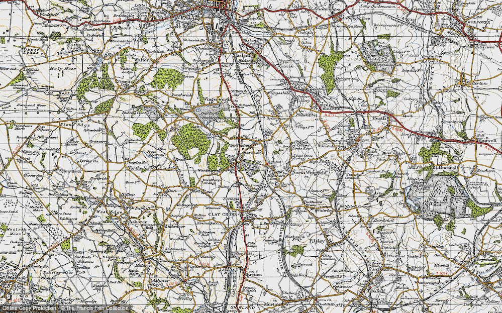 Old Map of Historic Map covering Ankerbold in 1947