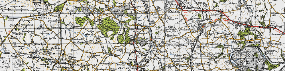 Old map of Tupton in 1947