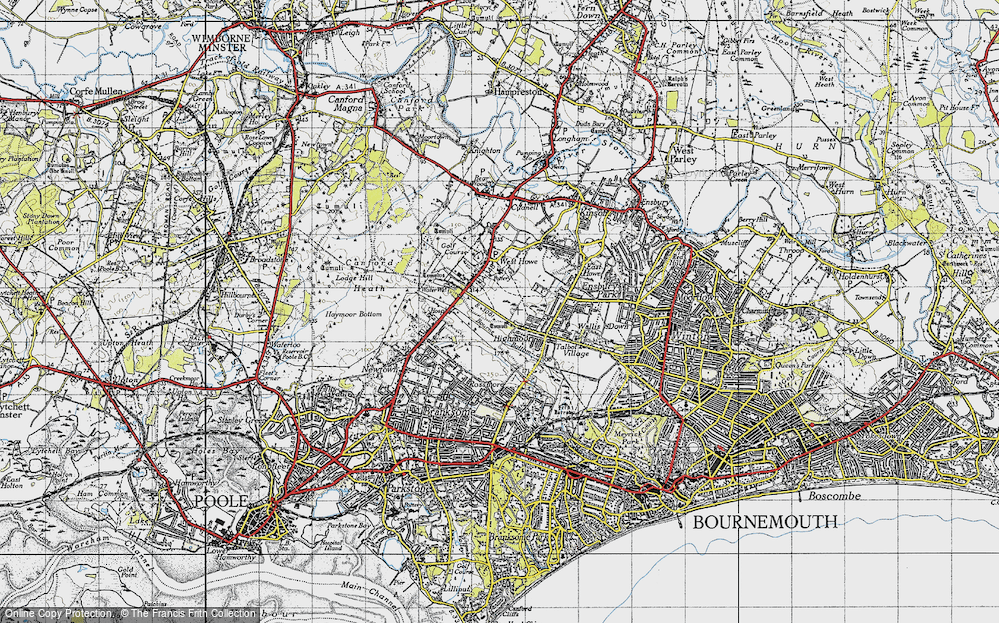 Old Map of Turbary Common, 1940 in 1940