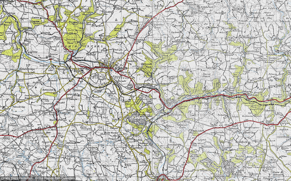 Old Map of Historic Map covering Bazley's Plantn in 1946