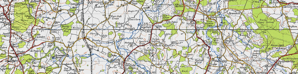 Old map of Turgis Green in 1940