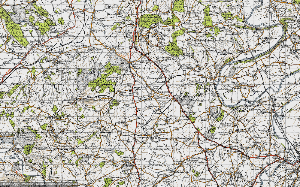 Old Map of Turkey Tump, 1947 in 1947