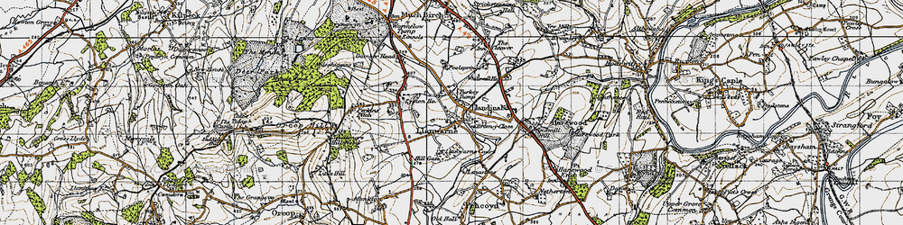 Old map of Turkey Tump in 1947