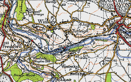 Old map of Turleigh in 1946