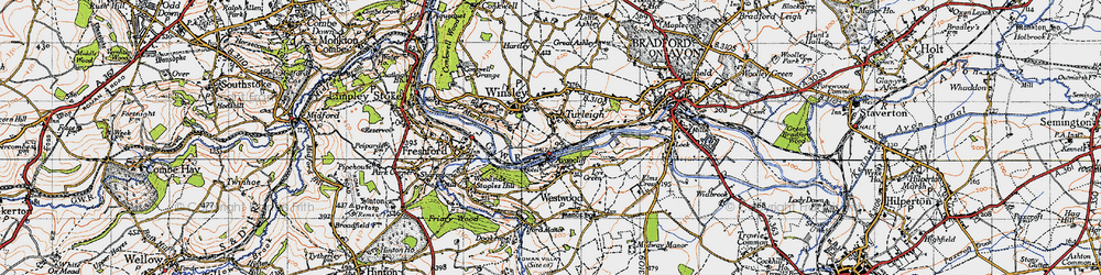 Old map of Barton Farm Country Park in 1946