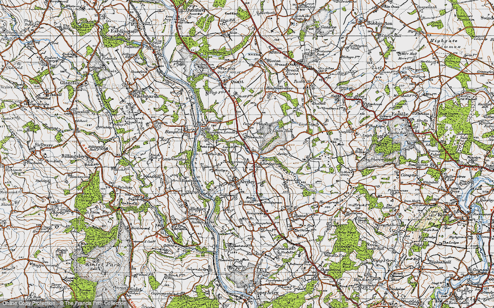 Old Map of Historic Map covering Astley in 1947