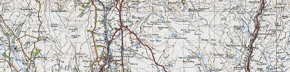Old map of Turn in 1947