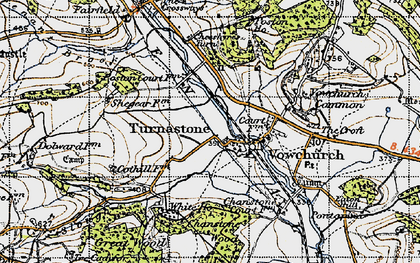 Old map of Turnastone in 1947