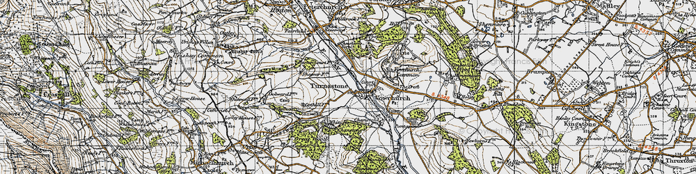 Old map of Turnastone in 1947
