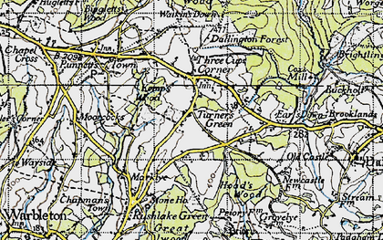 Old map of Turner's Green in 1940