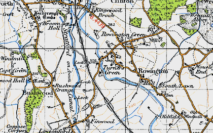Old map of Turner's Green in 1947