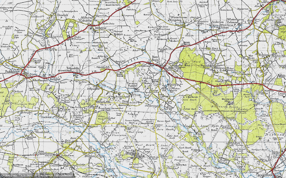 Old Map of Turners Puddle, 1945 in 1945