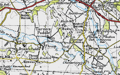 Old map of Brockhill in 1945
