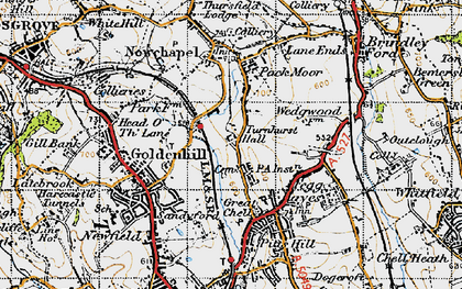 Old map of Turnhurst in 1946