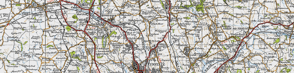 Old map of Turnhurst in 1946