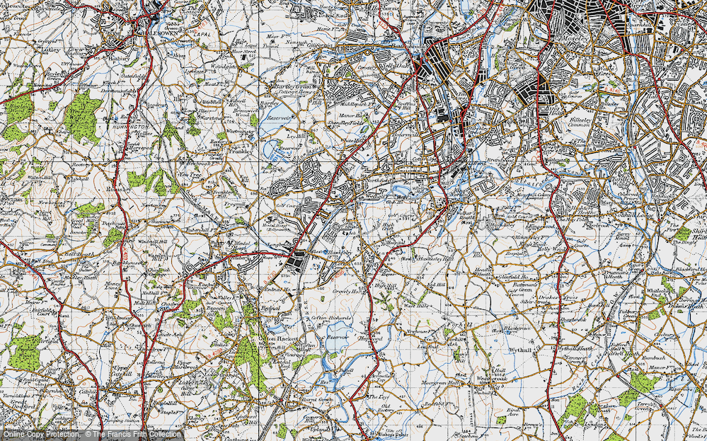 Old Map of Turves Green, 1947 in 1947