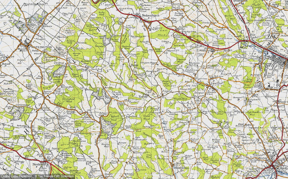 Old Map of Turville, 1947 in 1947