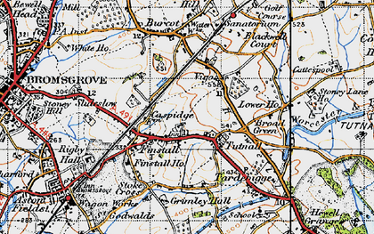 Old map of Tutnall in 1947