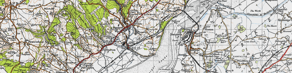 Old map of Black Rock in 1946