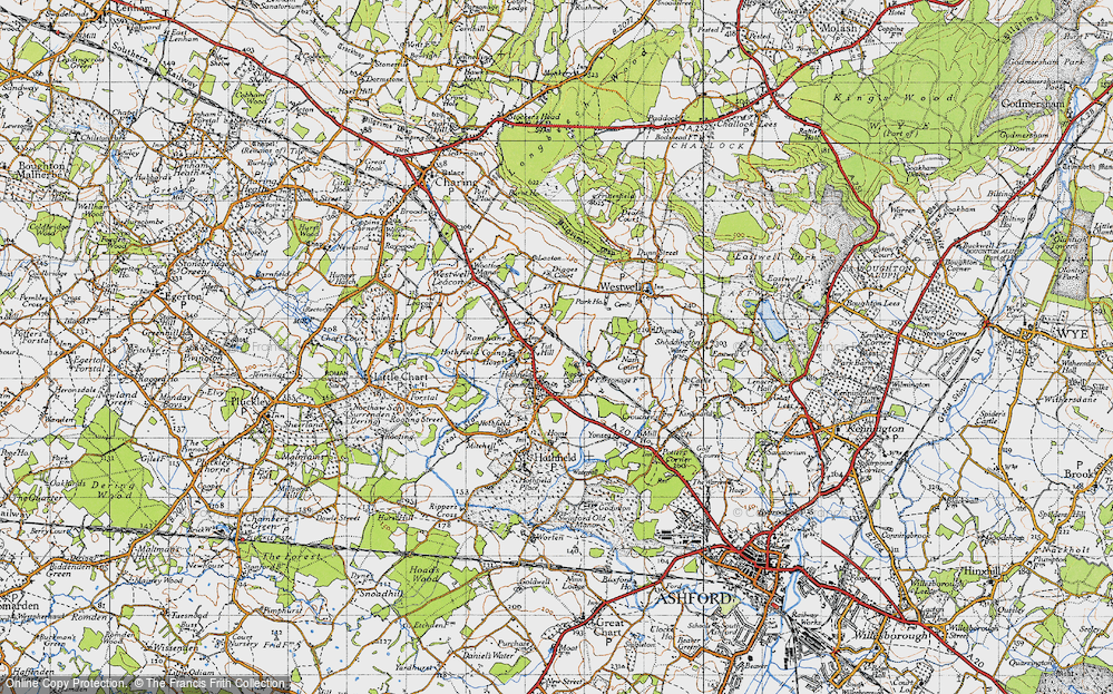 Old Map of Tutt Hill, 1940 in 1940