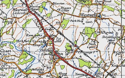 Old map of Tutt Hill in 1940