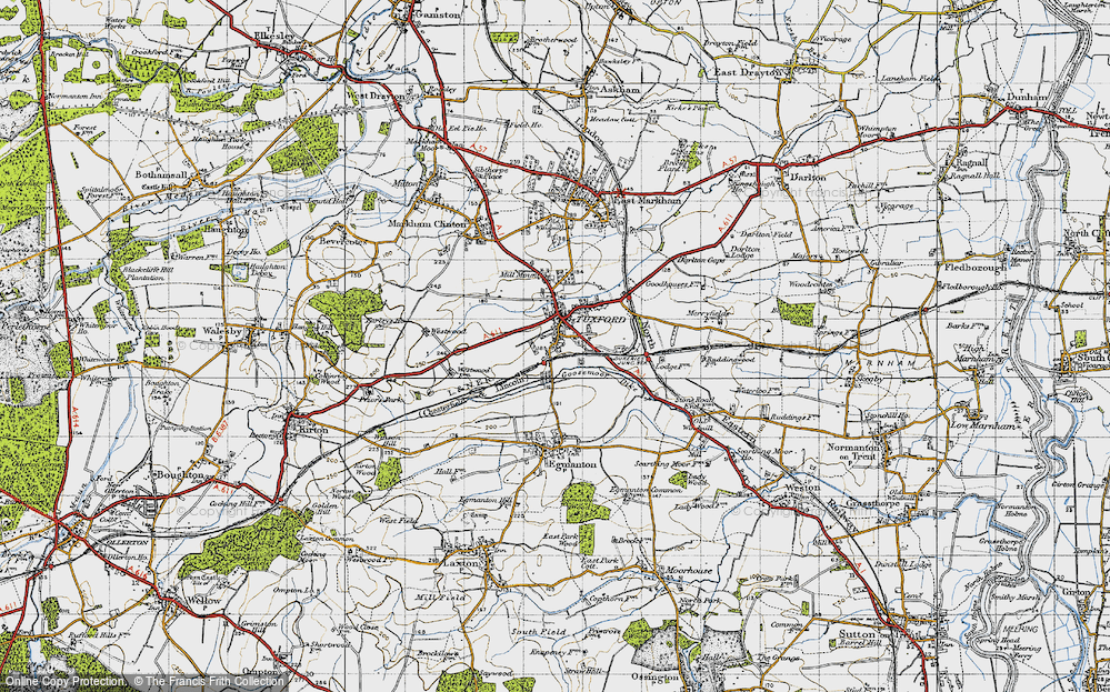 Old Map of Tuxford, 1947 in 1947