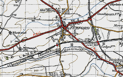 Old map of Tuxford in 1947