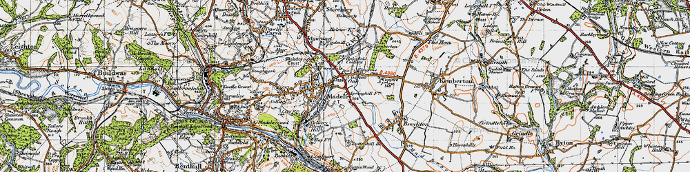 Old map of Tweedale in 1946