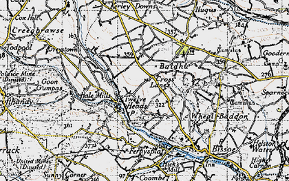 Old map of Twelveheads in 1946