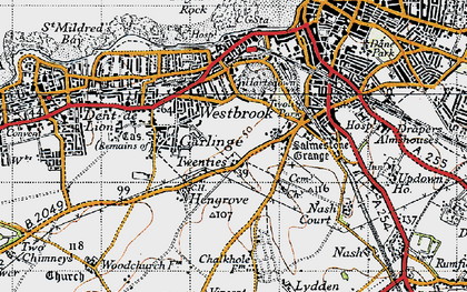 Old map of Twenties in 1947