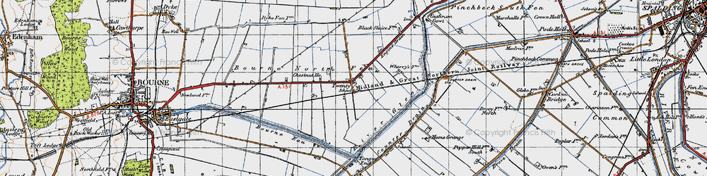 Old map of Twenty in 1946