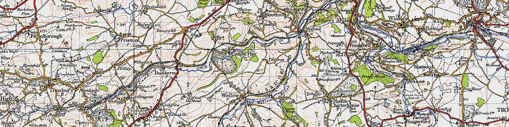 Old map of Twinhoe in 1946