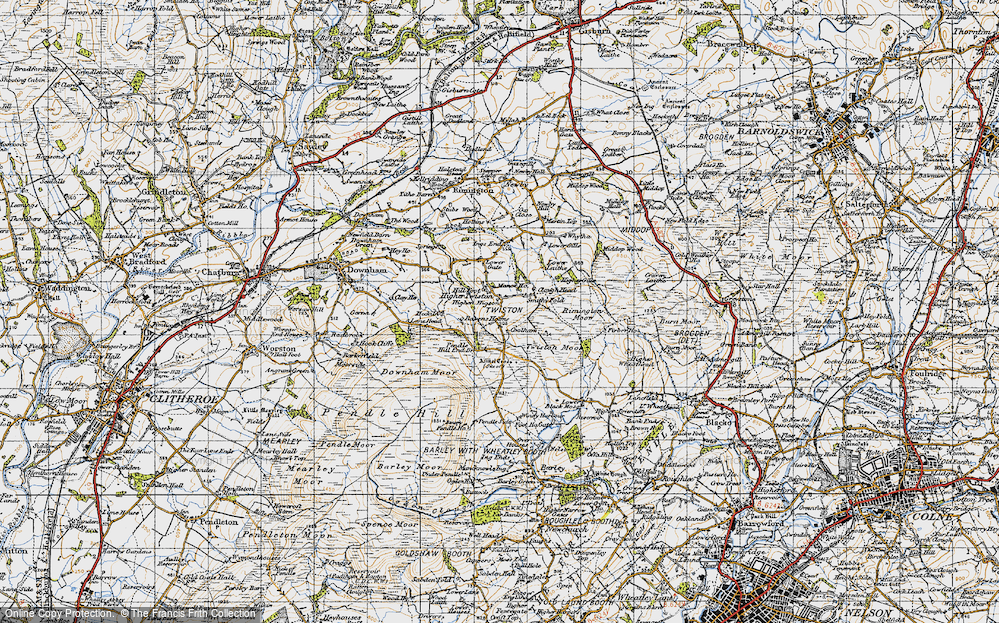 Old Map of Twiston, 1947 in 1947