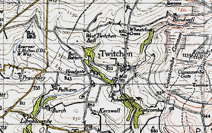 Old map of Badgercombe in 1946