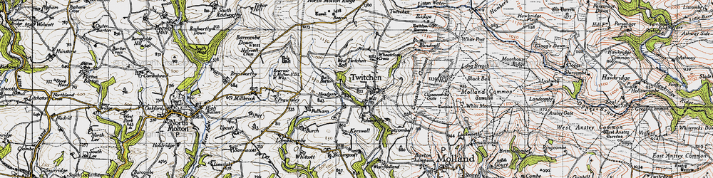 Old map of Balls Cross in 1946